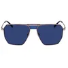 Image de KARL LAGERFELD Men's Sunglasses KL350S - Matte Amber Gold with Solid Blue Lens