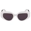 Image de KARL LAGERFELD Women's Sunglasses KL6144S - Matte White with Solid Smoke Lens