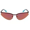 Image de KARL LAGERFELD Unisex Adult Sunglasses KL352S - Burgundy with Solid Orange Mirror Lens