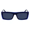 Image de Calvin Klein Jeans CKJ23657S 400 Blue Sunglasses Unisex Acetato, Rectangle, 55