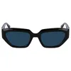 Image de Calvin Klein Jeans CKJ23652S 001 Black Sunglasses Unisex Iniettato, Modified Rectangle, 54