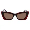 Image de Calvin Klein Jeans CKJ23656S 602 Havana Red Blue Sunglasses Woman Acetato, Cat Eye, 52