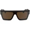 Image de Calvin Klein Unisex Adult Sunglasses CK24502S - Taupe with Solid Brown Lens
