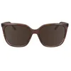 Image de Calvin Klein Women's Sunglasses CK24509S - Striped Brown/Rose with Solid Wine Lens