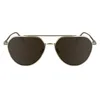 Image de Calvin Klein Unisex Adult Sunglasses CK24100S - Matte Gold with Solid Brown Lens