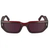 Image de Calvin Klein Unisex Adult Sunglasses CK24500S - Burgundy with Solid Wine Lens