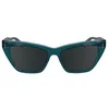 Image de Calvin Klein Women's Sunglasses CK24505S - Petrol with Solid Smoke Lens