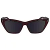Image de Calvin Klein Women's Sunglasses CK24505S - Burgundy with Solid Violet Lens