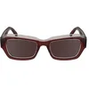 Image de CALVIN KLEIN JEANS lunettes, modèle CKJ24608S, couleur rouge, verre 52 mm, pont 20 mm