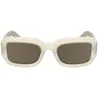 Image de Calvin Klein Unisex Adult Sunglasses CK24511S - Chalk with Solid Brown Lens