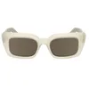 Image de Calvin Klein Women's Sunglasses CK24512S - Chalk with Solid Brown Lens