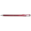 Image de Pentel 23-k110 Dual métallique Hybrid Dual métallique Roller encre gel, Gel, 1 pièce, brillant 2 effets de couleurs différentes sur papier clair/foncé 0,5mm pink/met. pink