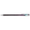 Image de Pentel 23-k110 Dual métallique Hybrid Dual métallique Roller encre gel, Gel, 1 pièce, brillant 2 effets de couleurs différentes sur papier clair/foncé 0,5mm violett/met. blau