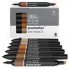 Image de W&N PROMARKER SET X6 TONS DE CHAIR SET X2