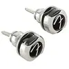Image de Fender© Infinity Strap Locks - 360° Rotation - Chrome, Lot de deux strap-locks en acier, Boutons, Système de Verrouillage et Acessoires de Fixation Inclus