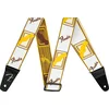 Image de Fender©"Weighless  Monogram Sangle pour Guitare et Basse - 5cm de large - Blanc/Jaune/Brun