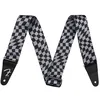Image de Fender Sangle ondulée en polyester Motif damier Gris