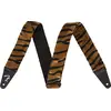 Image de Fender Wild Animal Print Sangle Guitare Zèbre Polyester 5cm | Sangle polyester zèbre 5cm, guitare électrique & acoustique, design unique, confort performeur, accessoire guitare