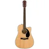 Image de Fender CD-60SCE Guitare Electro Acoustique, Dreadnought, Naturel, Parfait pour les Joueurs Débutants et Intermédiaires, Incluant des Cours Virtuels Gratuits sur Fender Play