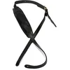 Image de Fender Mustang Vintage Saddle Sangle Cuir Guitare Longue Noire | Cuir véritable, design vintage, longueur ajustable, compatible guitare électrique & acoustique, finition noire classique