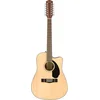 Image de Fender CD-60SCE 12-String Acoustic Electric Guitar, with 2-Year Warranty, with Fishman Pickup with Tuner and Equalizer, Rounded Walnut Fingerboard, Glossed Natural Finish, Mahogany Construction