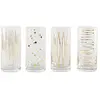 Image de Mikasa Cheers Lot de 4 Verres à Cocktail Highball en Cristal gravé, Effet doré, 470 ML