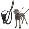 Image de Harnais anti-traction HALTI - Pour que votre chien arrête de tirer sur sa laisse, Réfléchissant, sangle de poitrail et des pattes avant rembourrée, Harnais pour grand chiens (Taille L, Noir)