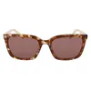 Image de Dkny DK546S 243 Iridescent Honey Tortoise Sunglasses Woman Acetato, Square, 53
