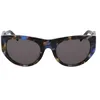 Image de DKNY Lunettes de soleil femme DK550S bleu tortue, taille unique, Tortue bleue, taille unique