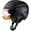 Image de Salomon Atomic Savor Visor Photo Casque De Ski Avec Visière, Noir, Taille S, Absorption Maximale Des Chocs, Système De Ventilation Active Aircon, Miroir Haut De Gamme, Visibilité Parfaite, 51-55 cm