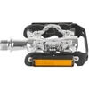Image de M-Wave Peasy Pédale combinée Double Fonction en Aluminium et Cage CNC Crmo Axe avec roulement Industriel Noir/argenté Taille Unique