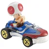 Image de Hot Wheels Mario Kart Mini-véhicule Toad Sneeker à l'échelle 1:64, Inspiré par Les Personnages et Voitures du Jeu, Jouet pour Enfant, GBG30