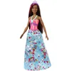 Image de Barbie Dreamtopia poupée Princesse Brune avec mèche Rose, Jupe Bleue et diadème, Jouet pour Enfant, GJK15
