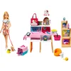 Image de Barbie Poupée (29 cm Blonde) et Coffret Boutique d'animaux