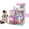 Image de Barbie Maison de Rêve pour Poupées avec 3 Niveaux, avec Lumières Et Sons, Plus De 75 Accessoires Inclus, 109 cm De Haut, Jouet pour Enfant de 3 Ans et Plus, GRG93