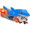 Image de Hot Wheels City Requin Transporteur, Camion Qui avale Les Petites Voitures et Peut en contenir Jusqu’à 5, Un véhicule Inclus, Jouet pour Enfant, GVG36