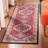 Image de SAFAVIEH Tapis Boho pour Salon, Salle à Manger, Chambre à Coucher - Monaco Collection, Tapis à Poil Court, Rouge et Turquoise, 76 X 183 cm