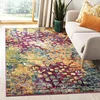 Image de SAFAVIEH Tapis Boho Pour Salon, Salle à manger, Chambre à coucher - Monaco Collection, Tapis à poil court, Rose et Multi, 91 X 152 cm