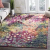 Image de SAFAVIEH Tapis Boho pour Salon, Salle à Manger, Chambre à Coucher - Monaco Collection, Tapis à Poil Court, Rose et Multi, 200 x 200 cm