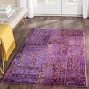 Image de SAFAVIEH Tapis Boho Pour Salon, Salle à manger, Chambre à coucher - Monaco Collection, Tapis à poil court, Violet et Multi, 91 X 152 cm