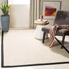 Image de Safavieh Tapis en Fibres Naturelles Salon, Salle à Manger, Chambre à Coucher - Natural Fiber Collection, Tapis à Poil Court, Naturel et Noir, 160 X 229 cm