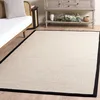 Image de SAFAVIEH Tapis en Fibres Naturelles Salon, Salle à Manger, Chambre à Coucher - Natural Fiber Collection, Tapis à Poil Court, Naturel et Noir, 183 X 274 cm