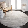 Image de SAFAVIEH Tapis Moderne pour Salon, Salle à Manger, Chambre à Coucher - Adirondack Collection, Tapis à Poil Court, Ivoire et Argent, 120 X 120 cm