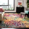 Image de SAFAVIEH Tapis Boho pour Salon, Salle à Manger, Chambre à Coucher - Monaco Collection, Tapis à Poil Court, Rose et Multi, 160 x 160 cm