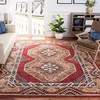 Image de SAFAVIEH Tapis Traditionnel Pour Salon, Salle à manger, Chambre à coucher - Bijar Collection, Tapis à poil court, Rouge et rouille, 91 X 152 cm