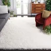 Image de Safavieh Tapis Imprimé Animalier Salon, Salle à Manger, Chambre à Coucher - Fur Collection, Tapis à Poil Long, Blanc, 61 X 91 cm