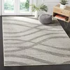 Image de SAFAVIEH Tapis de Sol Vieilli pour Salon, Salle à manger, Chambre à coucher - Adirondack Collection, Tapis à poil court, Crème et gris, 155 X 229 cm