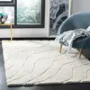 Image de Safavieh Tapis Shag pour Salon, Salle à Manger, Chambre à Coucher - Florida Shag Collection, Tapis à Poil Long, Crème, 244 X 305 cm
