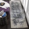 Image de Safavieh Tapis de Sol Vieilli pour Salon, Salle à Manger, Chambre à Coucher - Madison Collection, Tapis à Poil Court, Crème et Marine, 80 x 180 cm
