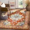 Image de Safavieh Tapis Boho pour Salon, Salle à Manger, Chambre à Coucher - Monaco Collection, Tapis à Poil Court, Orange et Bleu Clair, 122 X 170 cm